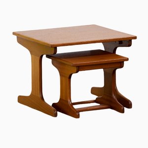 Skandinavische Satztische aus Teak, 2er Set