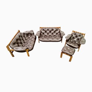 Mid-Century Sofa Set im Stil von Percival Lafer, 1970er, 4er Set
