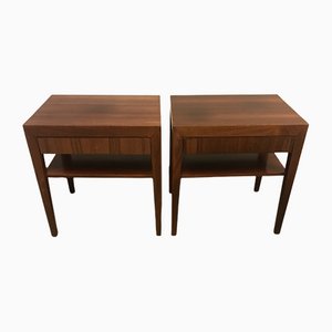 Tables de Chevet par Severin Hansen pour Haslev Furniture, 1960s, Set de 2