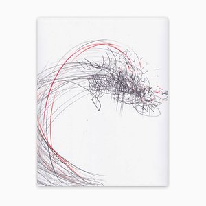 Jaanika Peerna, Screech of Ice Series 42, 2017, Lápiz de colores y grafito sobre papel plástico