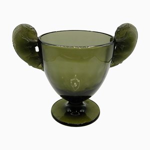 Topaz Ram Vase by René Lalique