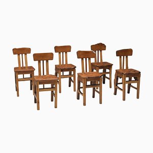 Wabi-Sabi Dining Chairs in the Style of Axel Vervoordt or Atelier Marolles, 1960s, Set of 6