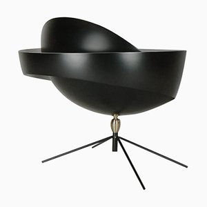 Lampada da tavolo Saturn Mid-Century nera di Serge Mouille