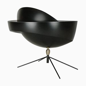 Lámpara de mesa Saturn Mid-Century moderna en negro de Serge Mouille