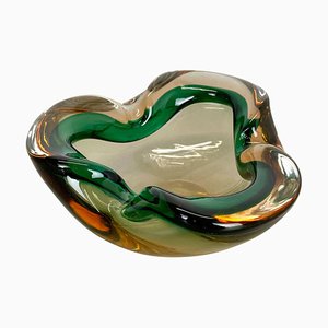 Large Multi-Color Murano Glass Shell Ashtray, Italy, 1970s