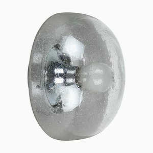 Vintage Ice Glass Bubble Wall Light from Hillebrand Leuchten, Germany