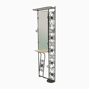 Wrought Iron Entrance Cloakroom Rack, 1950s