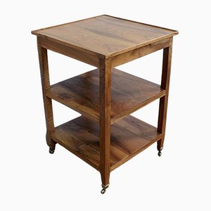 Directoire Style Blond Walnut Serving Trolley, Early 1800s