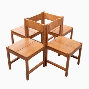 Pine Dining Chairs by Tapio Wirkkala, 1960s, Set of 4