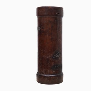 19th Century Leather Cordite Carrier or Umbrella Stand