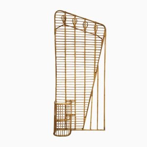 Coat Rack in Rattan and Bamboo by Louis Sognot, France, 1950s