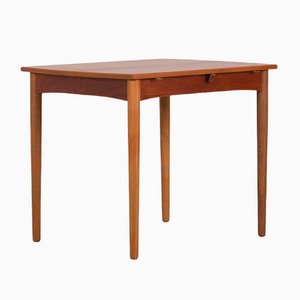 Danish Drop Leaf Table Including 2 Extra Extensions with Aprons Attributed to Arne Vodder