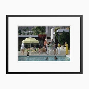 Slim Aarons, Poolside Gathering, Print on Photo Paper, Framed