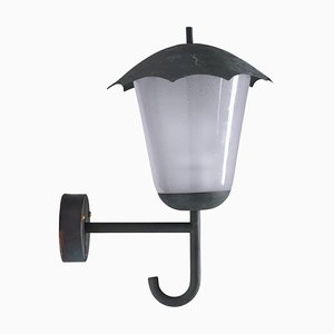 Outdoor Wall Lamp in Copper and Glass by Gunnar Asplund for Asea