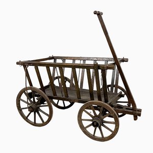 Antique German Goat Cart Farmhouse Wagon