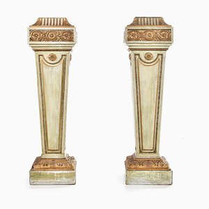 Louis XVI Style Lacquered Wood Columns, 1900s, Set of 2