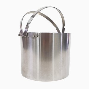 Stainless Steel Ice Bucket by Arne Jacobsen for Stelton, Denmark, 1960s