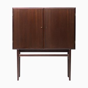 Danish Mahogany Bar Cabinet by Ole Wancher, 1950s