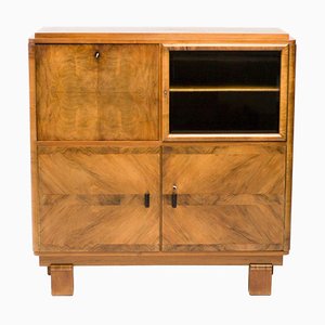 Art Deco Cabinet in Burl Walnut