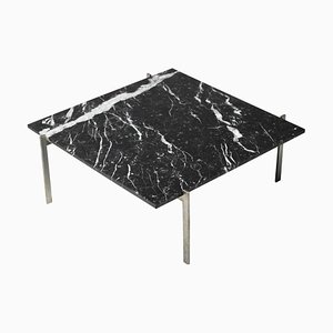 Mesa de centro Poul Kjærholm Pk61 de mármol negro