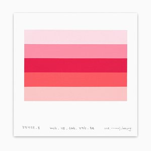 Kyong Lee, Emotional Color Chart 56 – Spring, 2018, Crayon et Acrylique sur Papier Fabriano-pittura