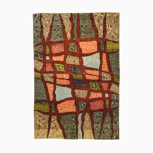 Grüner, pinker, roter und grauer Animalier Zeki Muren Teppich von Design M, 1960er