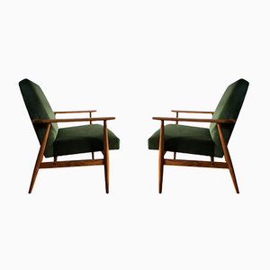 Mid-Century Green Armchairs by Henryk Lis, 1960s, Set of 2