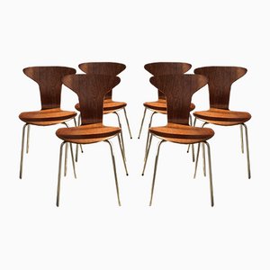 Mid-Century 3105 Mosquito Chairs by Arne Jacobsen for Fritz Hansen, Set of 6