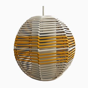 Yellow and White Pendant Lamp, 1960s