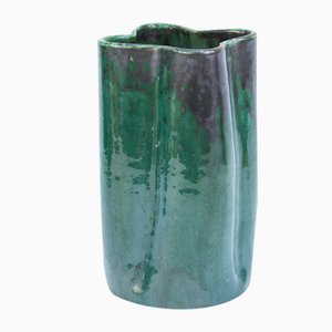 Green Ceramic Four-Leaf Clover Vase