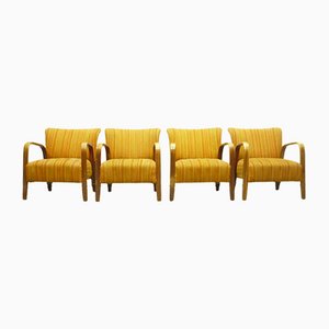 French Armchairs by Hugues Steiner for Steiner, 1940s, Set of 4