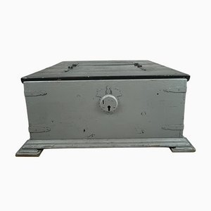 Large Grey Painted Chest or Blanket Box in Oak