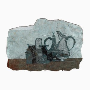 Plaque Duilio Barnabe en Cristal par Dubè pour Fontana Arte, 1955