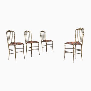 Chiavarine Stühle mit Samt Sitzen von Rubelli, 4er Set