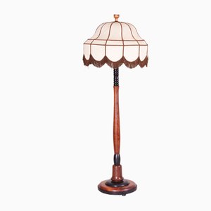 Art Deco Czechoslovakian Oak Floor Lamp,1920s