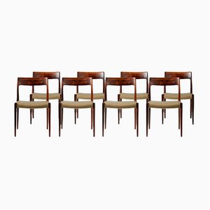Model 77 Dining Chairs by Niels Moller, 1959, Set of 8