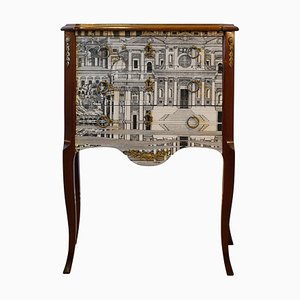 Louis XV Style Marble Topped Chest with Ancient Rome Design by Fornasetti
