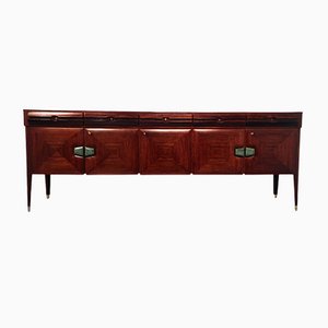 Mid-Century Italian Sideboard with Marble Handles by Vittorio Dassi for La Permanente Mobili Cantù, 1950s