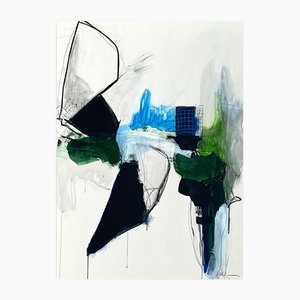 Adrienn Krahl, Elementary Nr. 1, 2021, Acryl, Kohle & Öl Pastell auf Leinwand