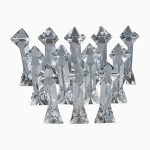 Knife Holders in Ground & Polished Crystal, Set of 12