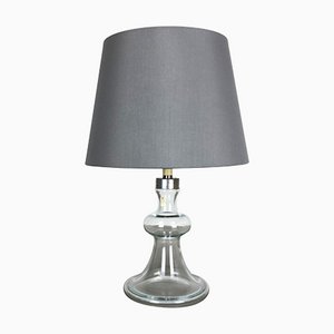 Danish Modern Drop Clear Glass Table Light Base by Holmegaard, 1960s