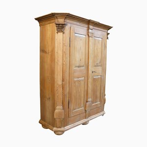 Early 19th Century Fir Wardrobe with Capitals