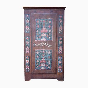 Tyrolean Closet Painted with Floral Decorations