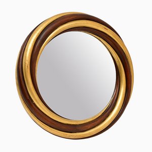 Large Vintage Gilt Wood Mirror from Harrison & Gil, USA, 1980s