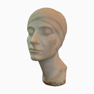 Art Deco Sculpture, Bust of a Woman, Marble