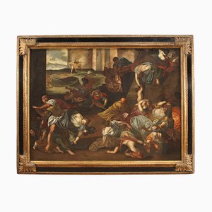 The Massacre of the Innocents, 17th-Century, Oil on Canvas, Framed