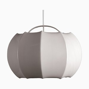 Plastic Pendant Lamp in White with Marble Effect, 1970s