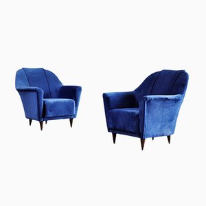 Set of Mid-Century Italian Armchairs by Ico Parisi for Ariberto Colombo, 1950s