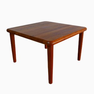 Danish Solid Square Teakwood Coffee Table from Glostrup, 1970s