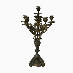 Candelabro de bronce del siglo XIX o XX